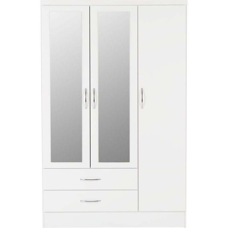 Cascio 3 Door Wardrobe, White Gloss