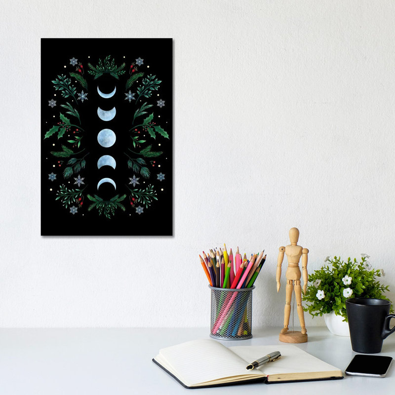Moonlight Garden Festive - reproduction d'art murale - toile tendue