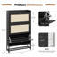 Armoire de rangement pour chaussures mince avec 3 tiroirs rabattables, organisateur moderne autoportant pour 16 à 20 paires, conception en bois peu encombrante-611497309