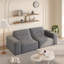 Canapé 3 places modulaire 83,6 po avec capitonnage modulaire, canapé en chenille étincelant moderne, canapé à assise profonde-1458636836