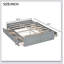 Structure de lit plateforme en bois avec 6 tiroirs