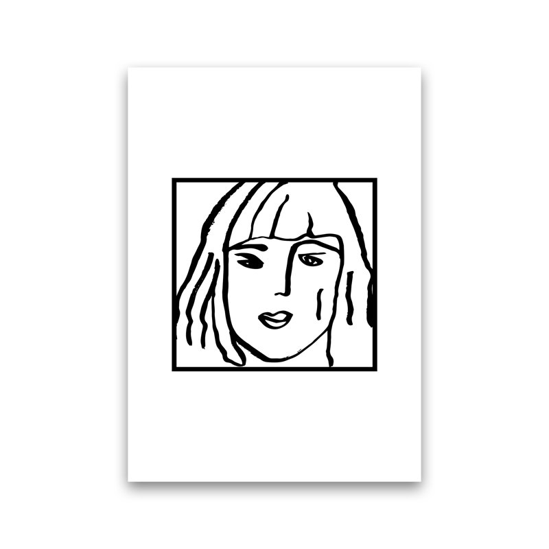 Female Face Square by Planeta444 - Print, No Framed, 29.7cm H x 21cm W x 4cm D