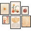 «Pastel Shining Sun, Plant Vase, Polygons Abstract Shapes», art moderne encadré sur papier, 6 pièces-92584258