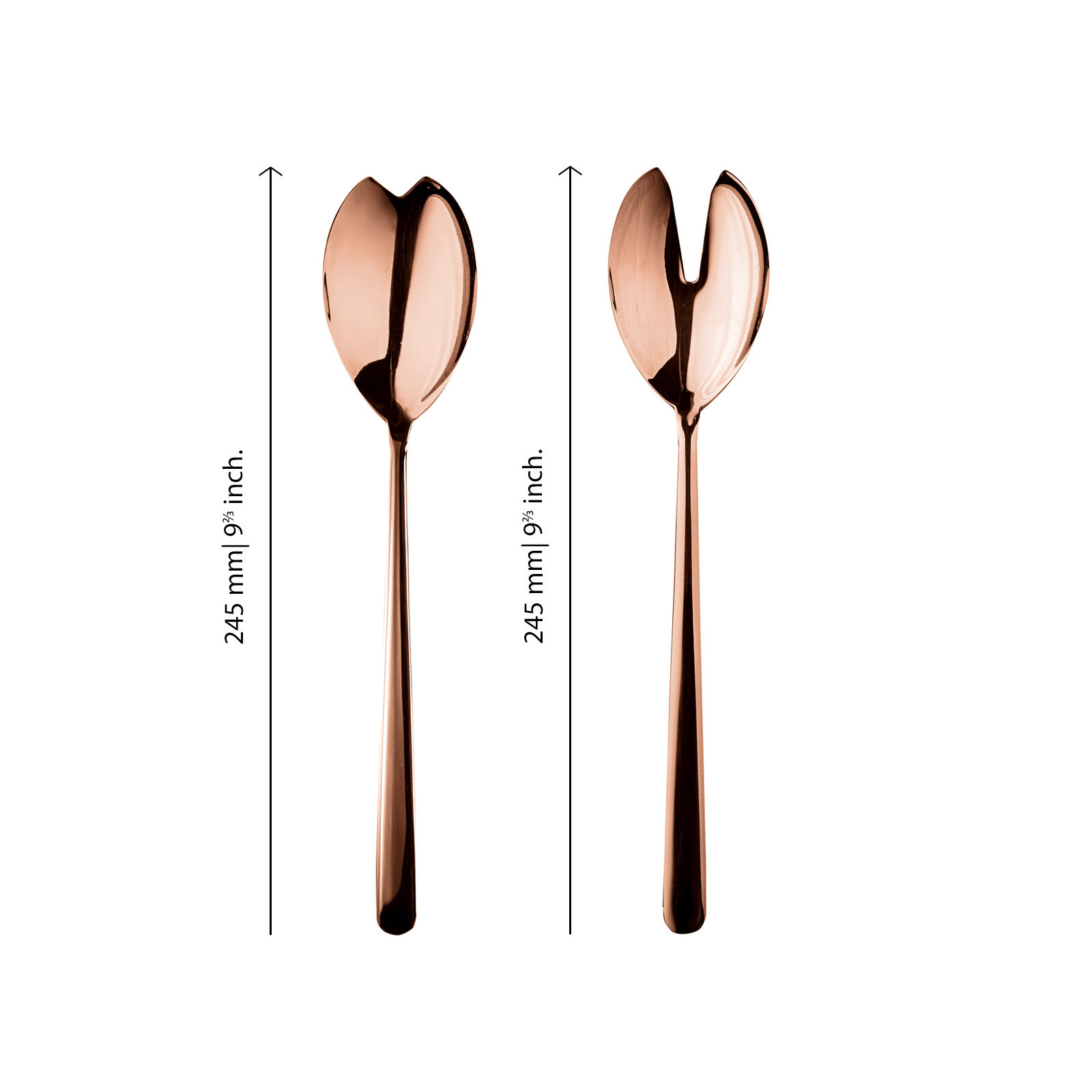 Linea Stainless Steel Salad Servers, Bronze