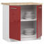 OLIWIA kitchen base cabinet in white and red gloss-105005281