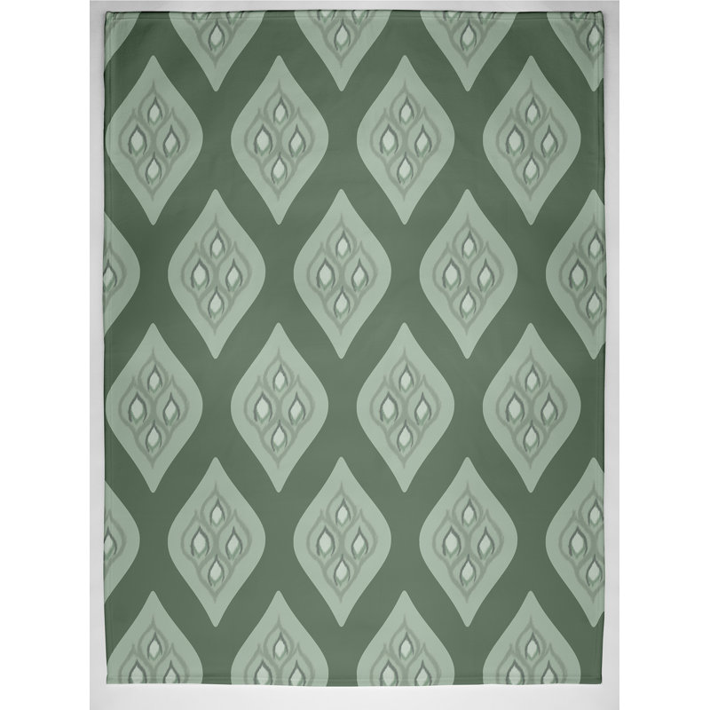 Aviva Plain Weave / Muslin Throw Blanket, Green