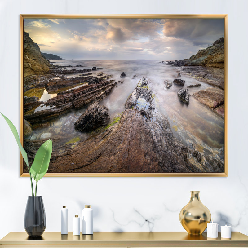 «Unusual Coastal Rock Formation In Corsica», reproduction d'art nautique et côtier sur toile, L 40 po x H 30 po