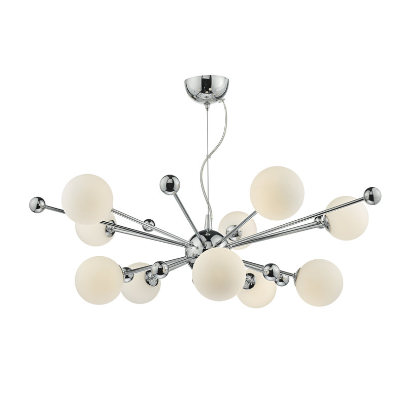 Briony 10 - Light Sputnik Chandelier, Polished Chrome