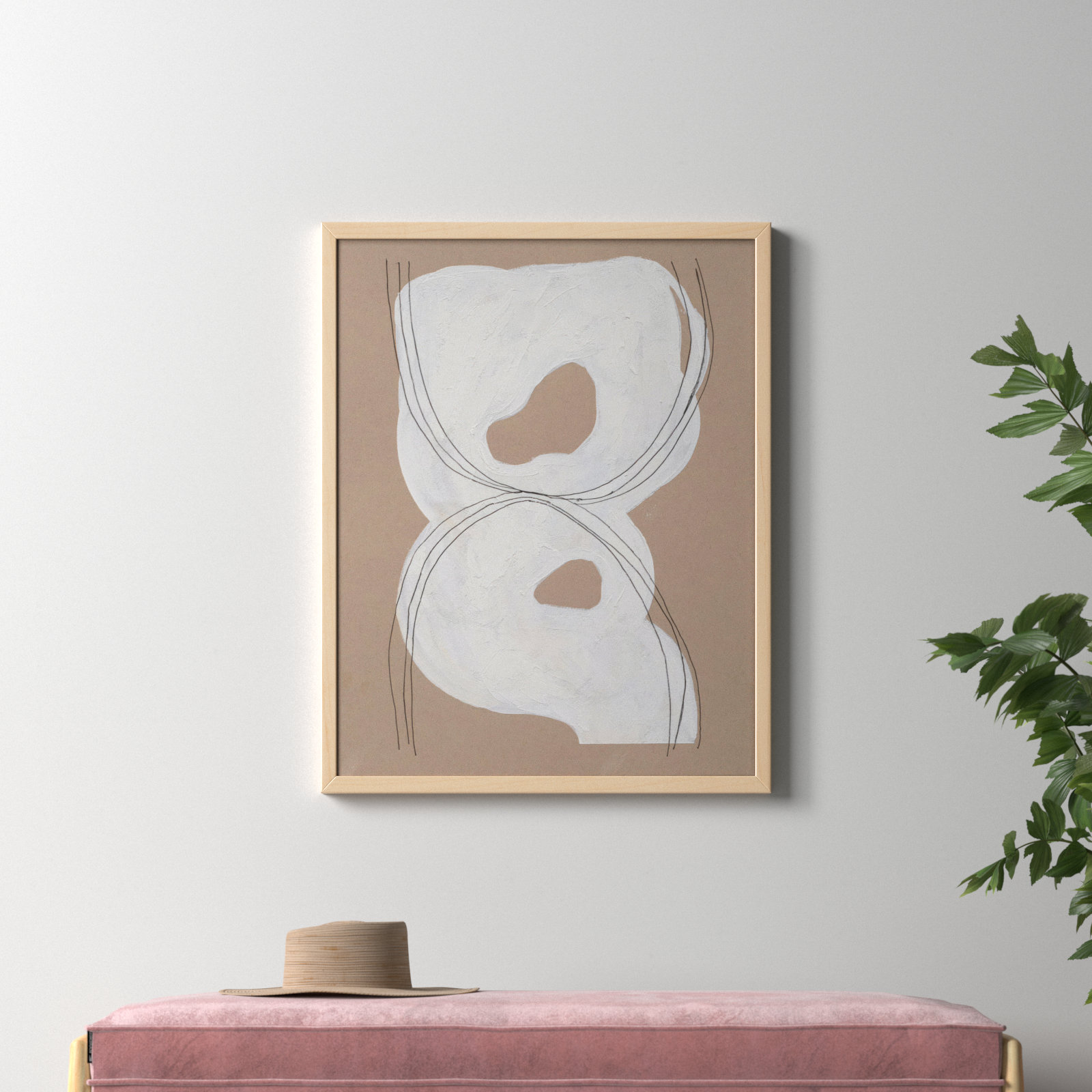 Free Form 1 by Andrea Stokes, 38" H x 30" W x 1.25" D, Brown