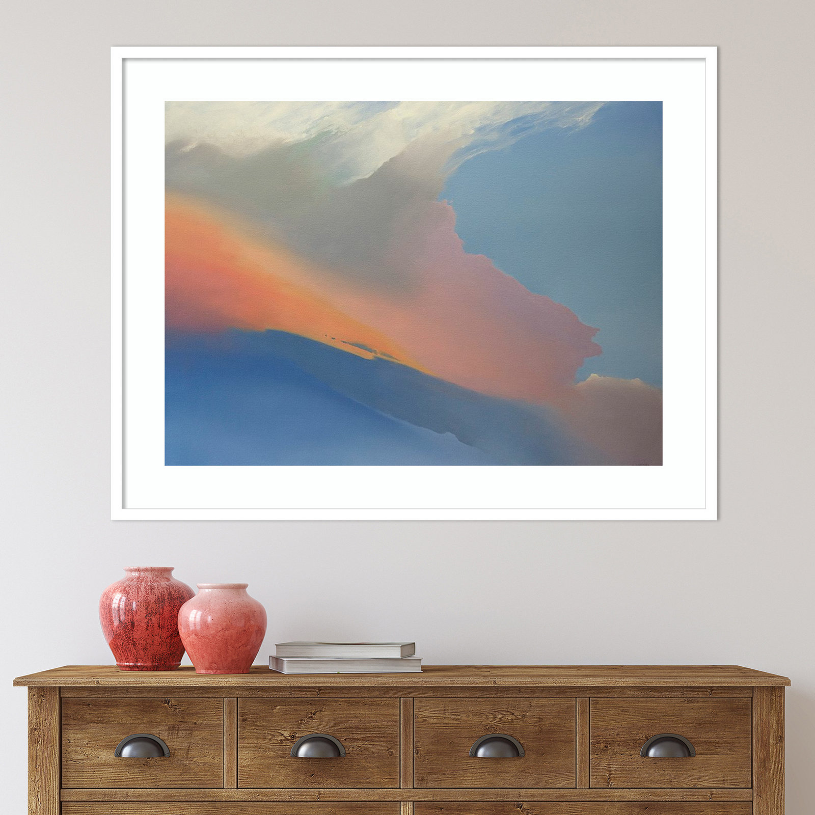 Gulfstream by Cap Pannell, White Framed Paper, 20.12" H x 25.12" W x 0.88" D