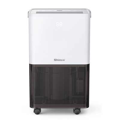 Shinco 10L/Day Energy Efficient Electric Compressor Dehumidifier For Home,Carbon Air Purifier, Continuous Drainage，Auto Restart，Laundry Drying，24 Hour Timer，Damp Mould Control