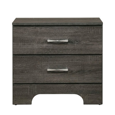 Claudelle Weathered Gray 2 Drawers 22In. W Nightstand