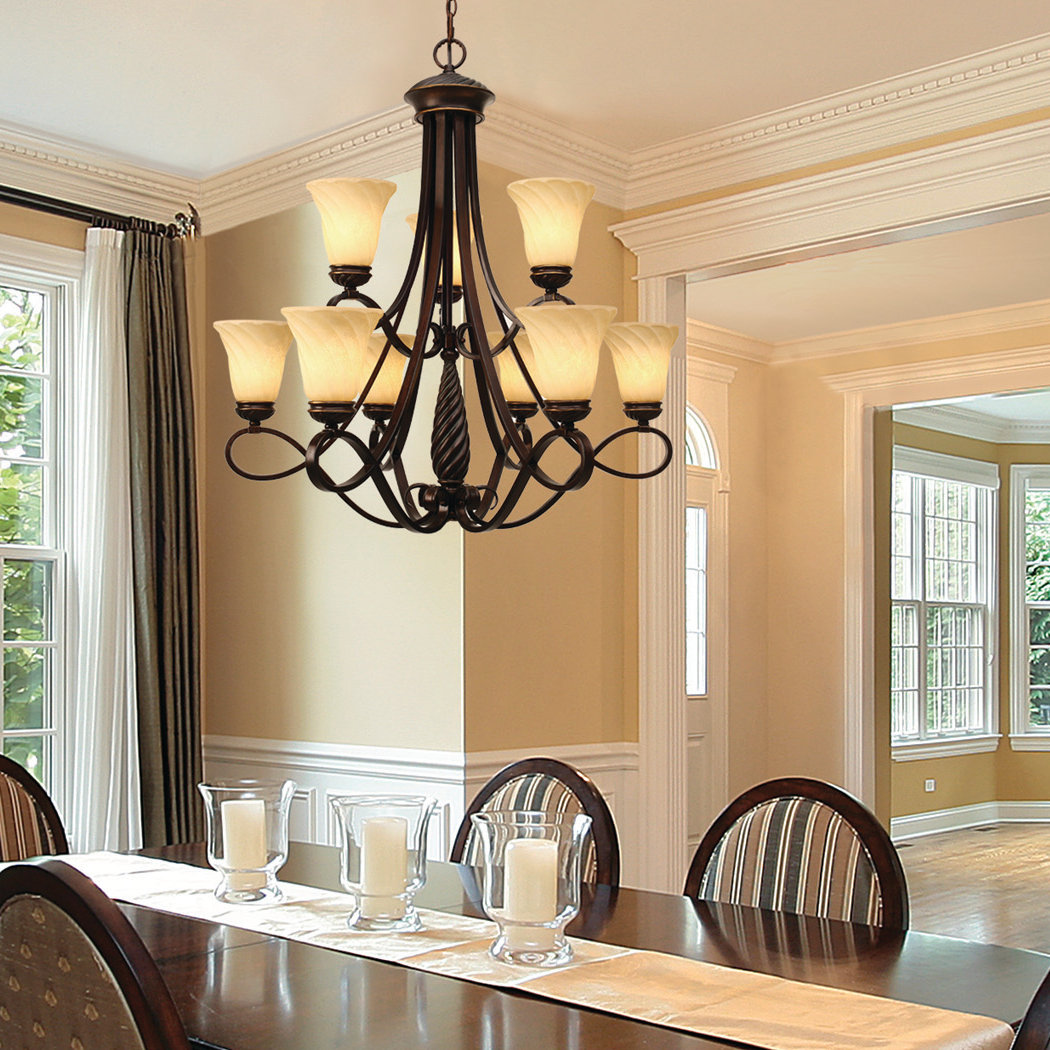 Rosalinda 9 - Light Dimmable Tiered Chandelier Lark Manor™