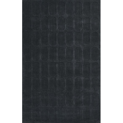 Contour Hand Woven Wool Geometric Navy Area Rug