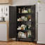 GEITIN Armoire de rangement en métal de 61 po avec 2 portes et 3 tablettes réglables-1658296370