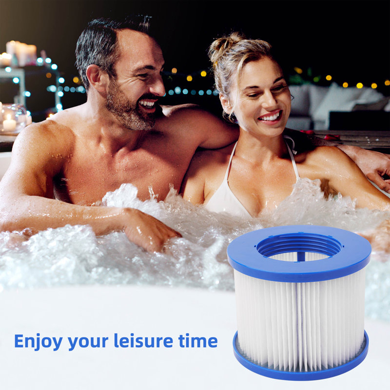 Blue and White Inflatable Hot Tub Spa Filter Cartridge Set