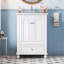 Meuble-lavabo 24 po avec lavabo en céramique, armoire de rangement avec portes à fermeture douce, armoire de salle de bain avec tiroir et séparateurs de tiroir-129669775