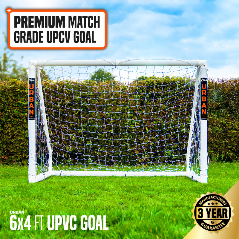 Football Flick Urban UPVC Football/Soccer Goal, 182.88 cm H x 121 cm W x 121 cm D