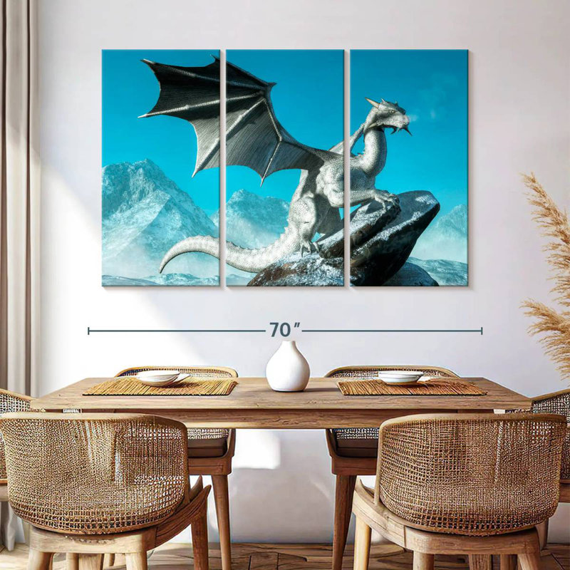 Kelan Winter Dragon, 42" H x 65" W