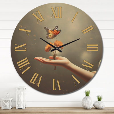 Horloge murale «Blossoming Butterfly Blessing»