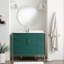Capot - 4g 42,00 po X P 22,00 po P 35,00 po Meuble-lavabo autoportant en bois vert H avec plateau simple blanc
