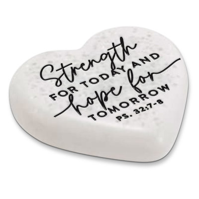 Scripture Stone Hope Heart Strength