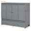 Lit escamotable avec port USB et un grand tiroir, cadre de lit-2036964280
