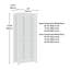Armoire de rangement de style maison de campagne rustique, finition brune