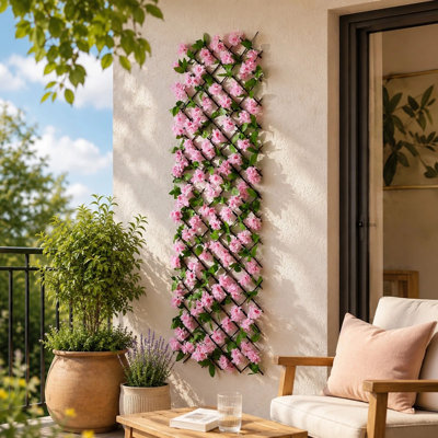 Expandable Pink Blossom Trellis
