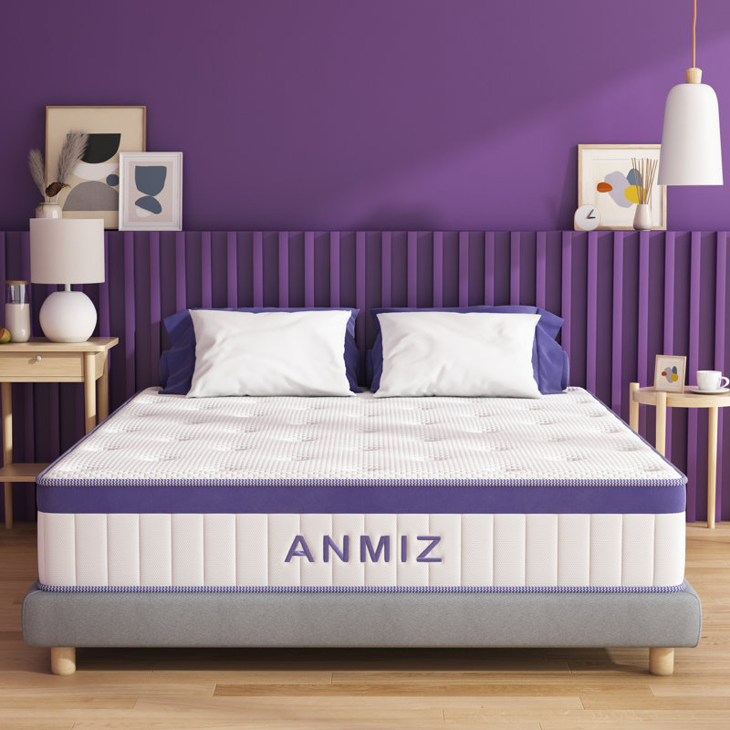 Matelas hybride en mousse viscoélastique dans une boîte, 12", Très grand lit