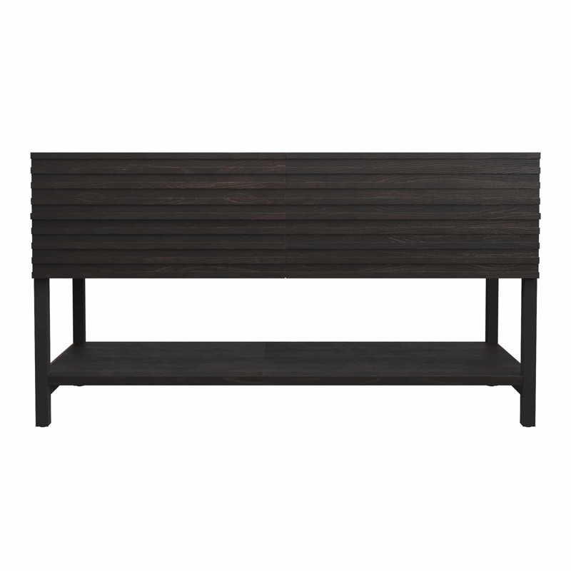 Winemaker 60" Vanity in Charred Oak, black