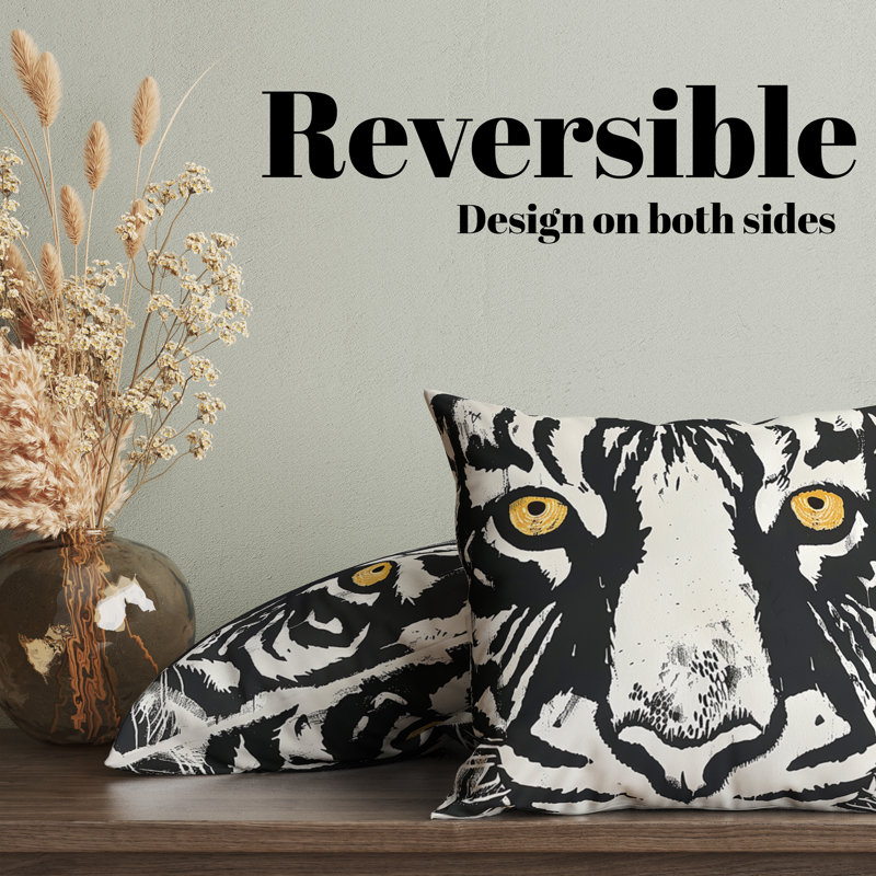 Ranong Reversible Pillow Cover, 18"H x 18"W