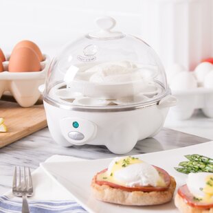 Chefman Electric Egg Cooker Boiler, Quickly Makes 6 Eggs, BPA-Free, Red 