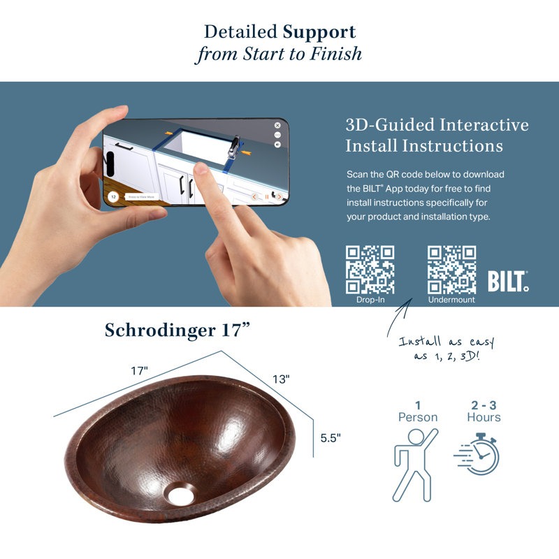 Lavabo pour salle de bain 17 "Schrodinger
