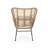 Contemporary Skating Chair With Long-Lasting Upholstery And Stable Metal Frame - Beige + Brown Stylish Outdoor Lounge Weave Water- Back Cushion Beige/Brown