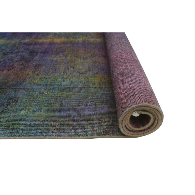 Tapis mauve rétro vieilli Lutfi