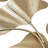 Gold Metal Ginkgo Leaf Wall Decorated Ornament - 43 Inches Long, 23.5 High, 1.6 Deep, Spot Clean Only For Indoor Single Piece Sculpted 43"l X 23.5"h 1.6"d, Keyhole Mount Horizontal Hanging On