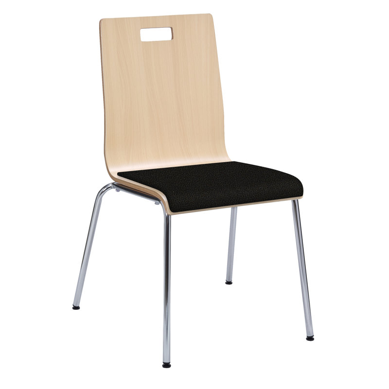 Jive Series Armless Stackable Chair, Tuxedo, Beige