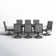Alyah Rectangular 8 - Person 84'' Long Metal Patio Dining Set