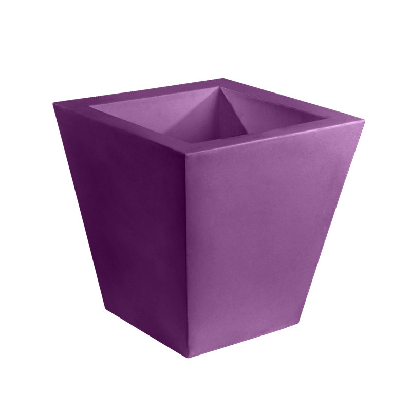 Cono Resin Pot Planter, Black, 15.75" H x 15.75" W x 15.75" D