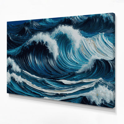 Art mural sur toile bleu