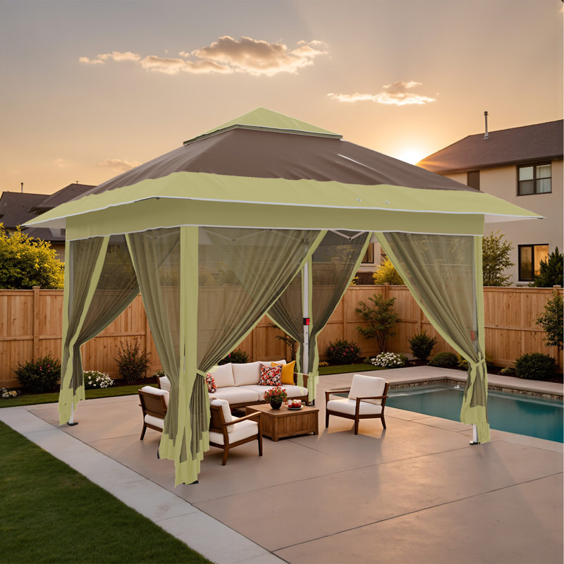 Abri pour abri de jardin Pop Up, 12 pi x 12 pi, Brun