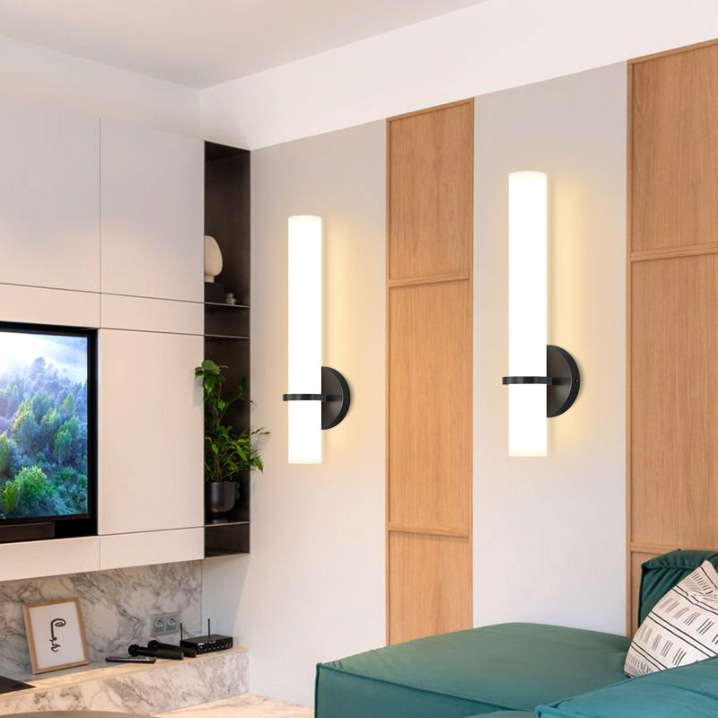 Wall Sconces Set Of 2 Warm Light Wallchiere, Matte Black