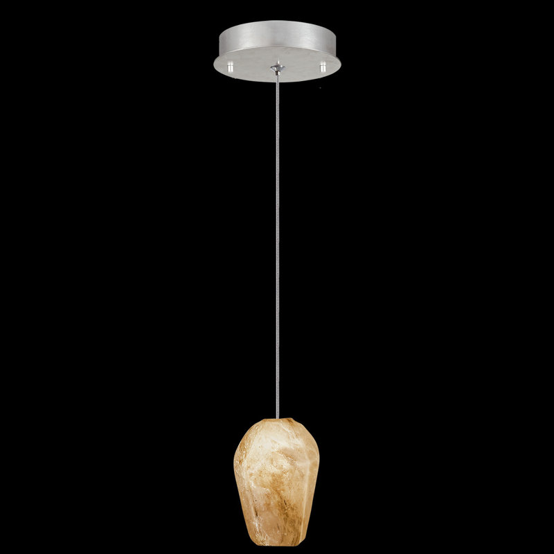 Natural Inspirations 1 - Light Pendant, Silver/Natural Quartz