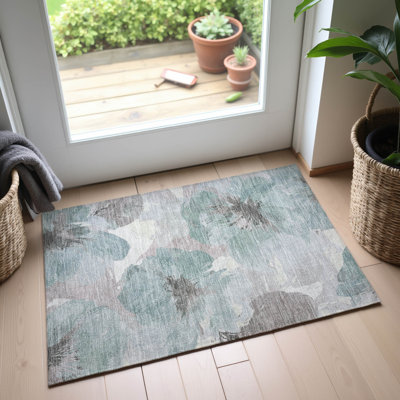 Premium Machine Washable Harjo AMF1554 Floral Rug