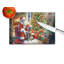 Planche à découper en verre Weimaraner and Santa Claus