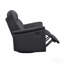 Fauteuil inclinable et pivotant en cuir noir avec fauteuil coulissant inclinable et luxueux 1 pièce-130373537