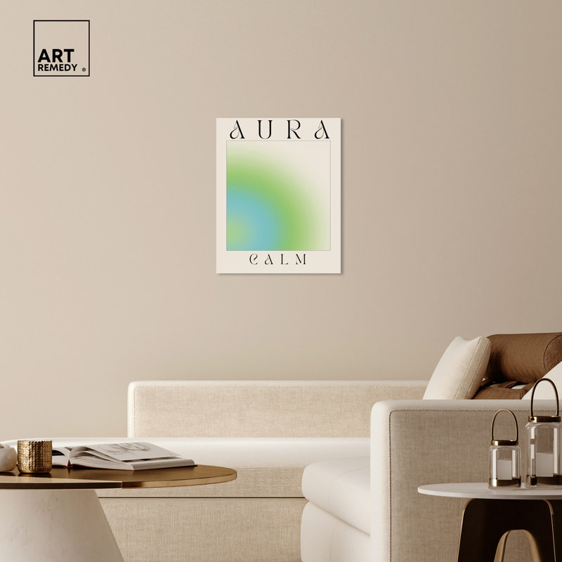 «Aura Calm», affiche sur toile à thème rétro par Everly Quinn, H 30 po x l 24 po, Toile tendue