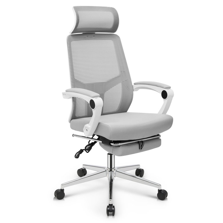 Inbox Zero Mesh Ergonomic Task Chair High Back with Footrest