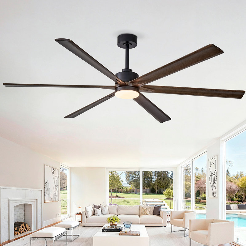 Ceiling Fan With Lights Quiet DC Motor  Ceiling Fans 6 Speed Levels,Reversible Ceiling Fan, For Patio Living Room, Bedroom